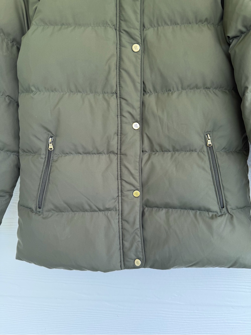 Ralph Lauren Olive Green Quilted Puffer Jacket - Women's - Picture 4 of 12